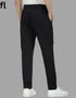 Black Cotton Imported Stuff Pant Smart Fit